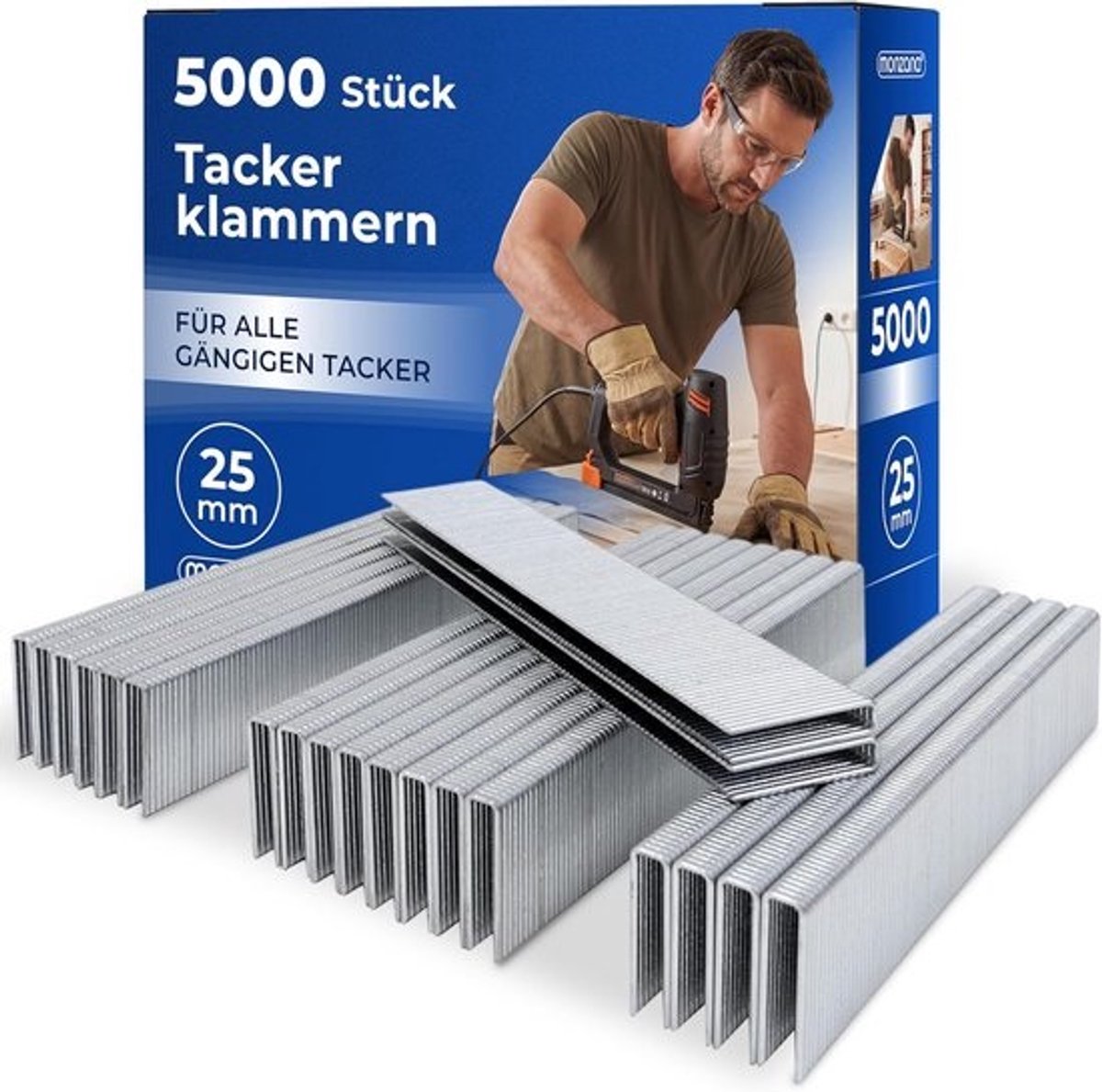 Gegalvaniseerde Pneumatische Nietjes 5000 Stuks 25mm U-Type voor Binnen en Buiten Klussen