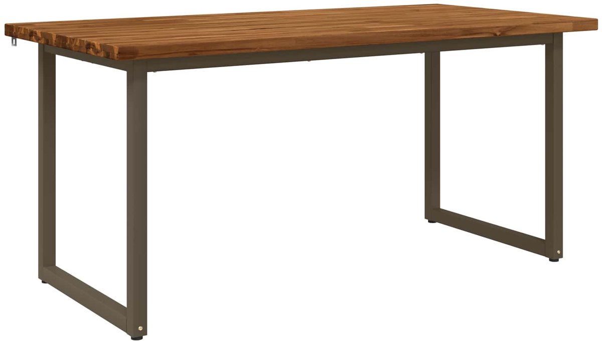 vidaXL Vierkante - Eettafel - 160 - x - 70 - x - 75 - cm - Massief - Acacia - Hout - Naturel