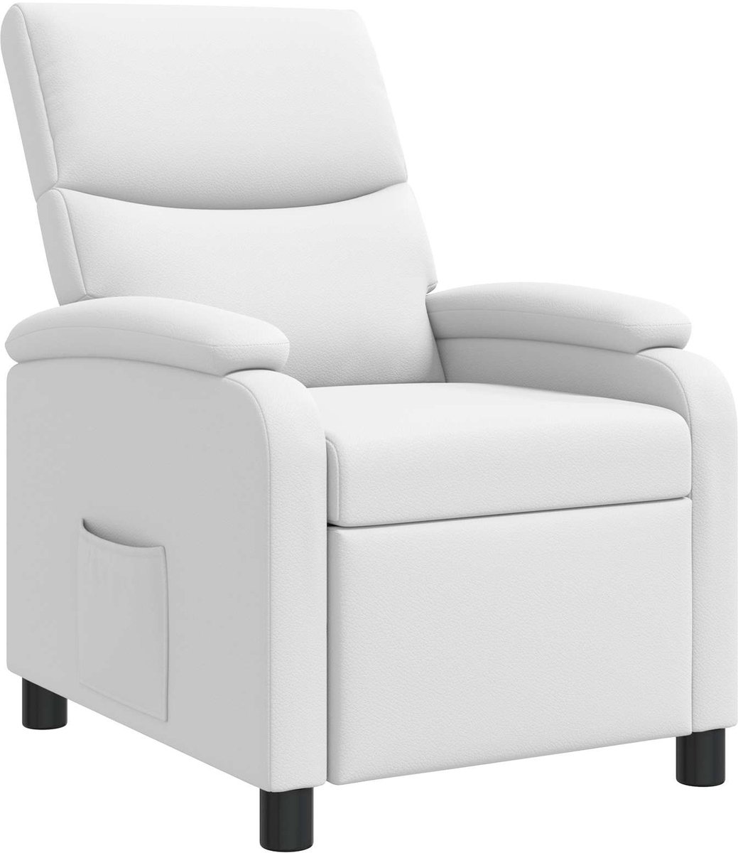 vidaXL Recliner - Wit - Kunstleer