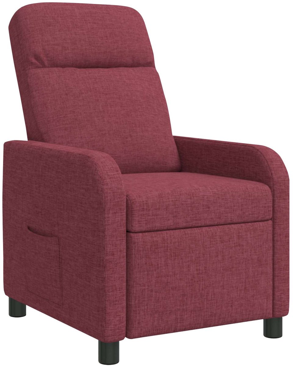 vidaXL Recliner - Wijnrood - Stof