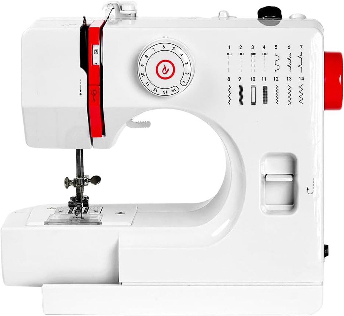 725 naaimachine, multifunctionele naaimachine, elektrische draagbare naaimachine met voetpedaal voor beginners en kinderen