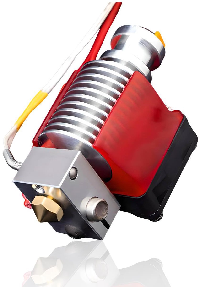 All Metal Hotend Full Kit Upgrade 24V 60W Direct & Bowden Hotend,V6 Bimetaal Heatbreak,Messing Mondstuk 0,4mm met Koelventilator voor 3D Printer V6 Hotend,Titan en Dual Driver Extrude.