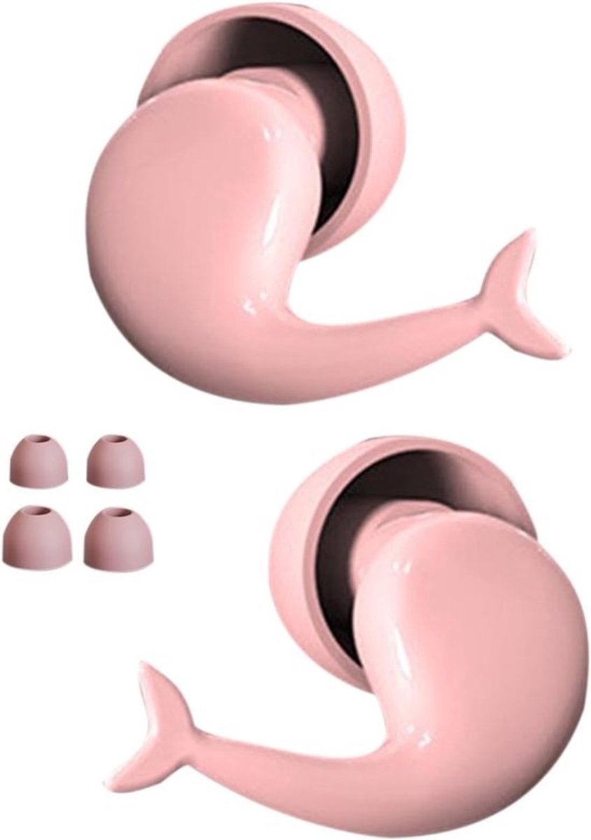 Geluidsreducerende Oordopjes - Oordopjes Slapen - Rustig Slapen - Zachte Siliconen - 2.4 cm - Roze