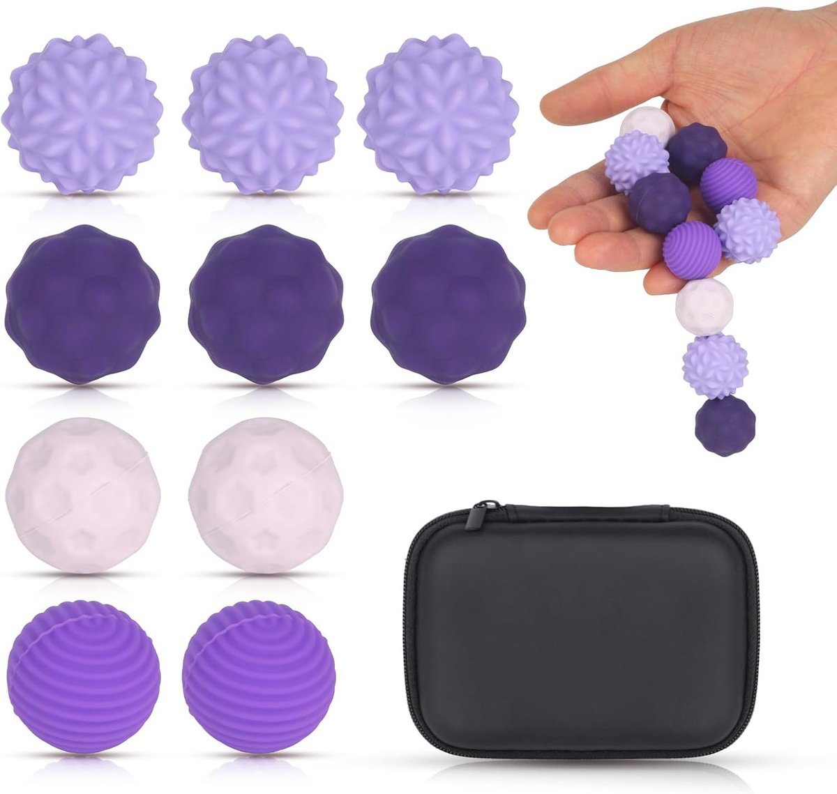 10 Magnetische Fidgetspeeltjes, Siliconen Magnetische Ballen, Antistressballen, Sensorisch Speelgoed voor Volwassenen en Kinderen, Antistress Fidgetspeeltjes voor Stress en Angst