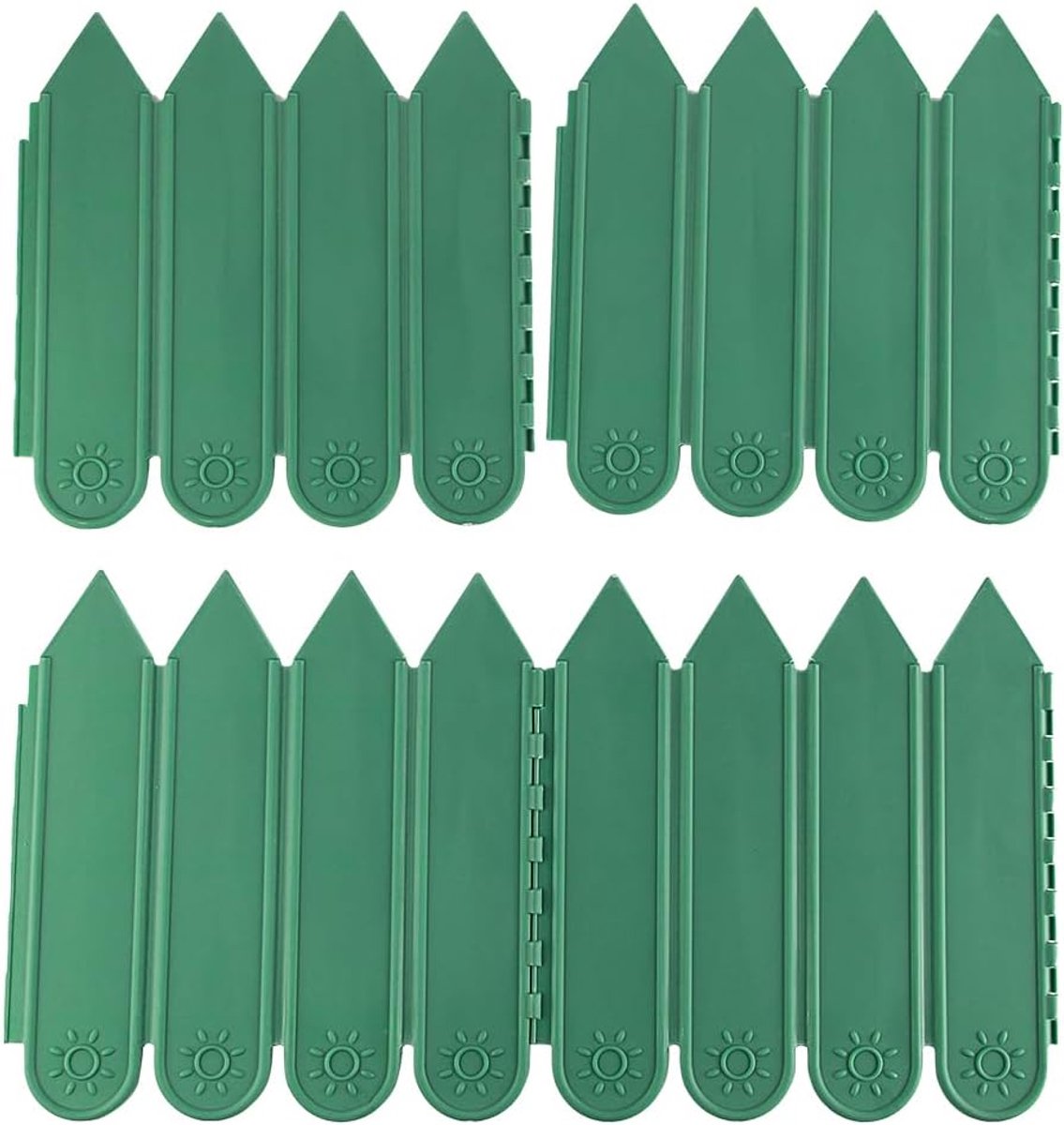 10PCS Gazonrandrand - Kunststof Tuinrandstrip, Flexibele Grasrand, Groene Tuinomheining voor Pad, Landschapsbestrating Ontwerp, Buiten Gazonrand