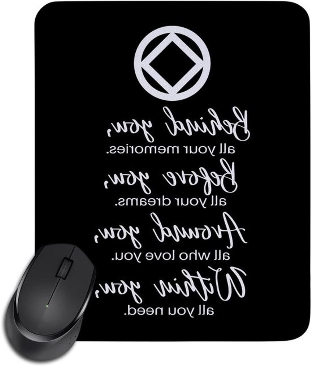 Muismat - Bureau mat - Dagelijks werk - Antislip rubberen basis - 20.8 x 26.2 cm - Achter je NA