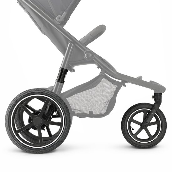 Deryan Luxe Bolt hardloop kinderwagen - Jogging buggy - Runner - Inclusief muggennet en pomp - Zwart van Deryan — afbeelding 3