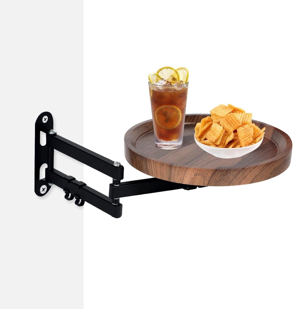 wandklaptafel, hout, inklapbaar, ruimtebesparend, zwevend nachtkastje, klein bureau voor slaapkamer, woonkamer, balkon, keuken