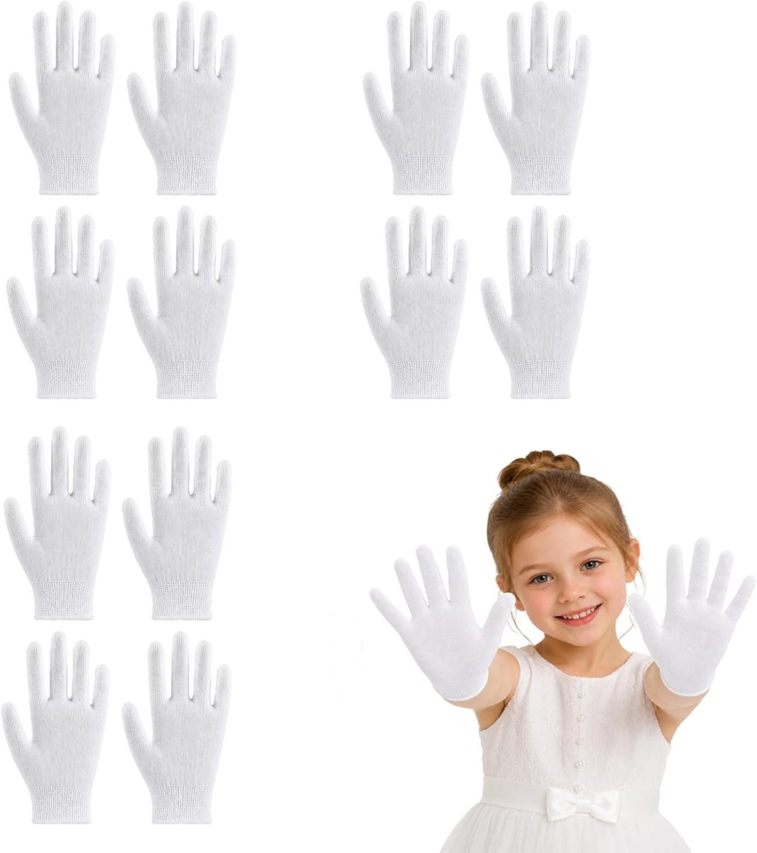 Handschoenen voor kinderen van 2 tot 6 jaar, dunne zomerhandschoenen en podiumhandschoenen voor shows, kleuterschool, ceremonie en kostuum