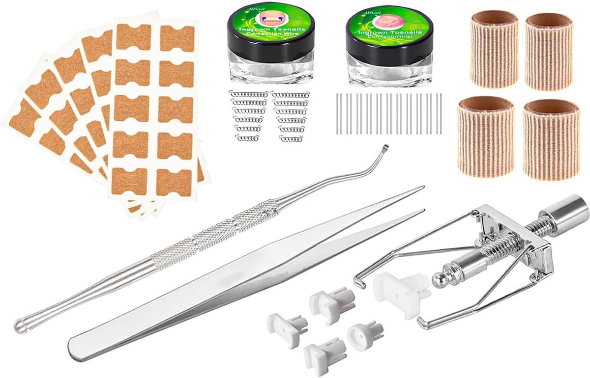 Dailygoods - Ingegroeide Teennagel Tool Set met Correctie Patch en Pedicure Tool