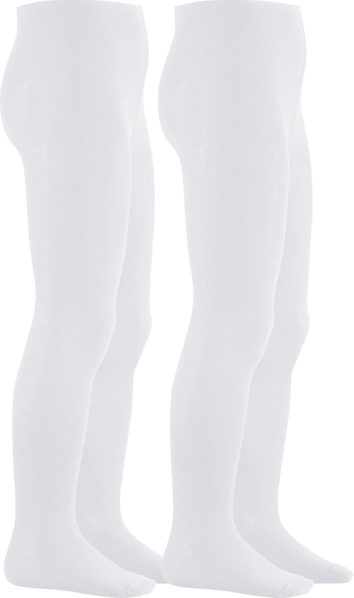 Uniseks thermische panty voor kinderen, warm, wit dubbel pak, 62-68