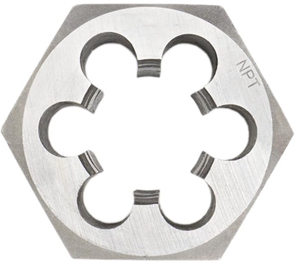 Dailygoods- Pijpmatrijs 1/2"-14 NPT - Koolstofstaal - Zeshoekig - Handmatig - Schroefdraad Snijmatrijs - Standaard NPT-schroefdraad - Draadsnijmatrijs