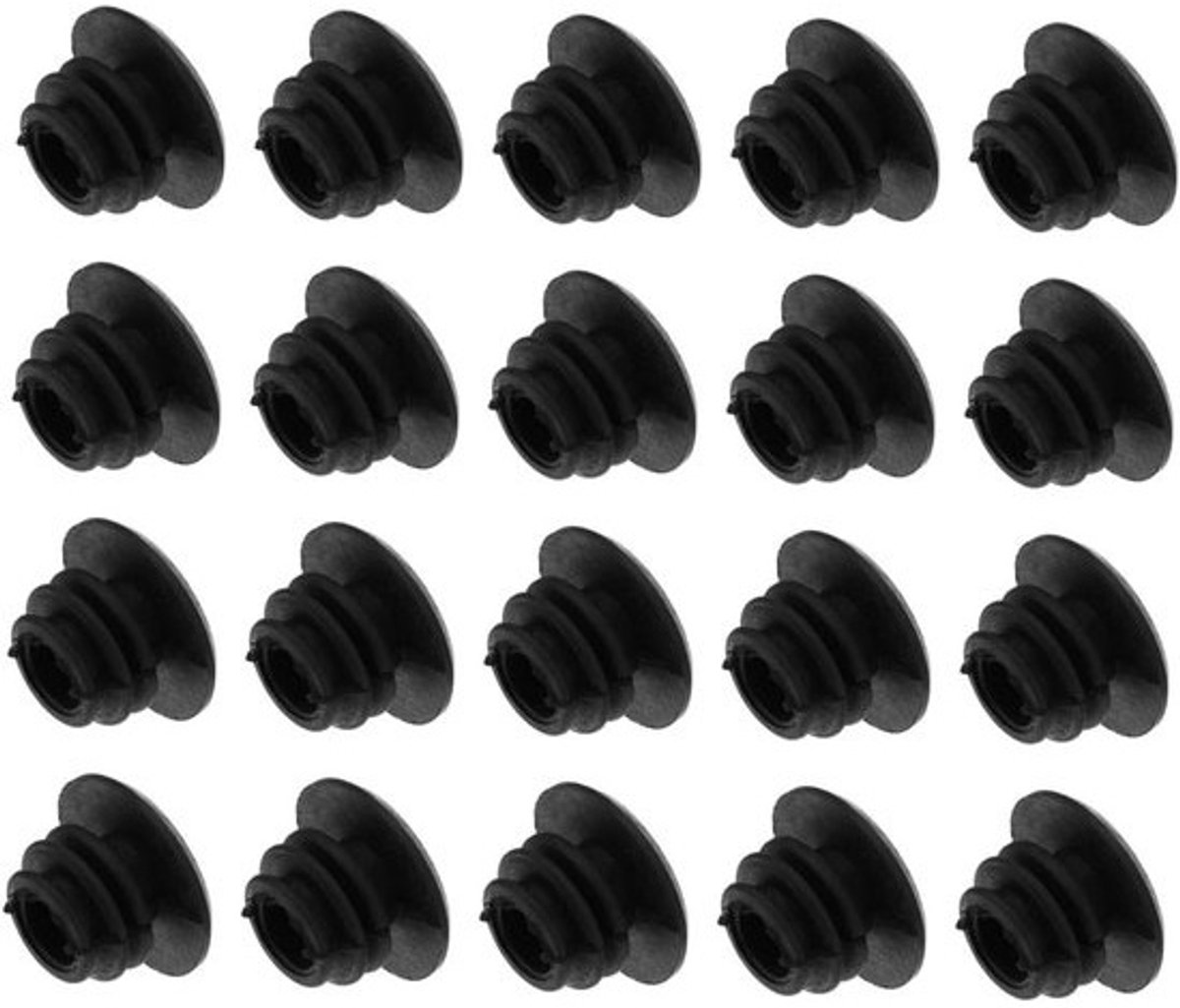 Fiets Stuurdoppen - Stuureindpluggen Racefiets - Bescherming Stuur - Universele Pasvorm - 20 Stuks - Zwart