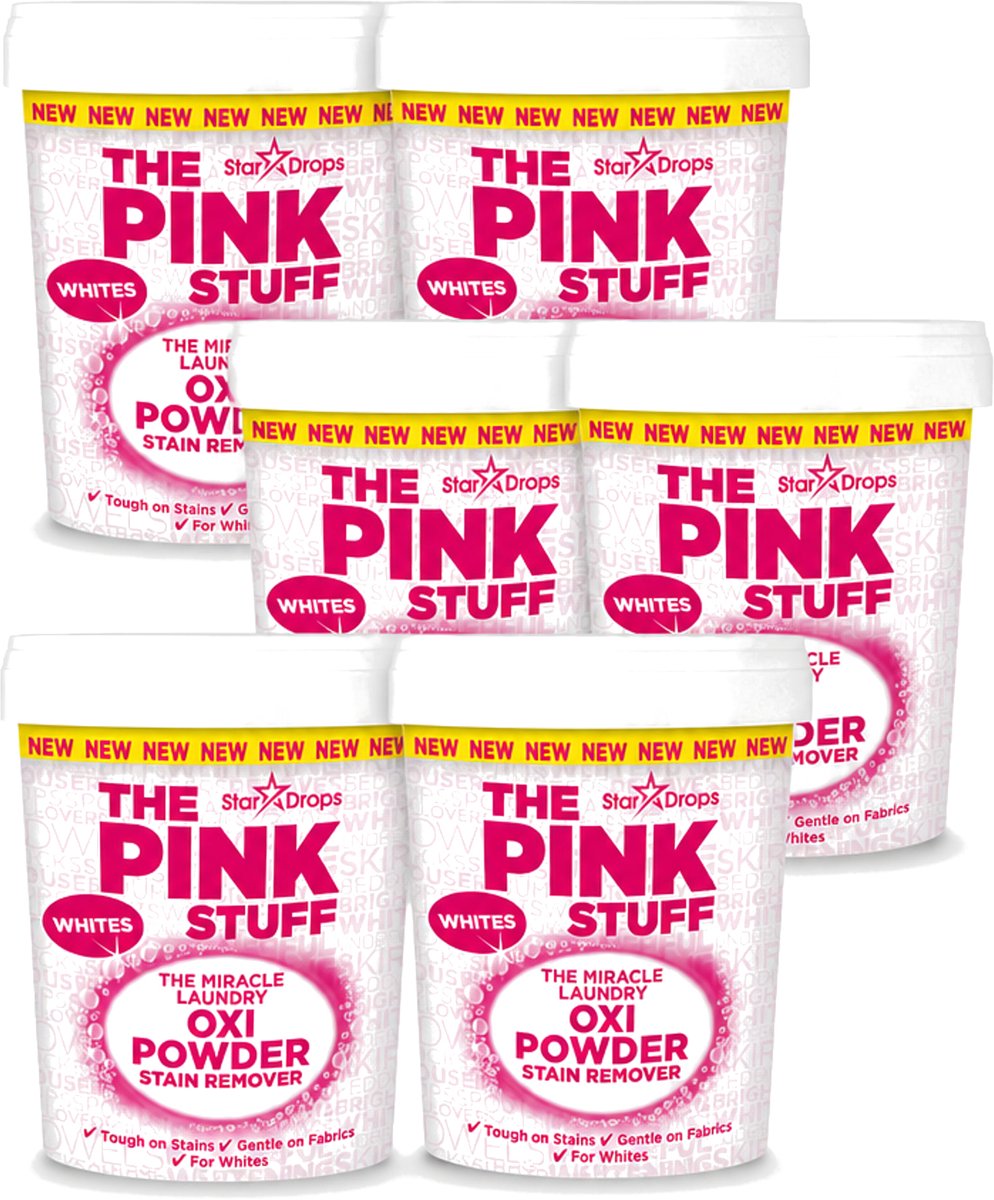 6 x The Pink Stuff - Vlekverwijderaar - Voor Witte Was - 1kg - Voordeelverpakking - 6 stuks