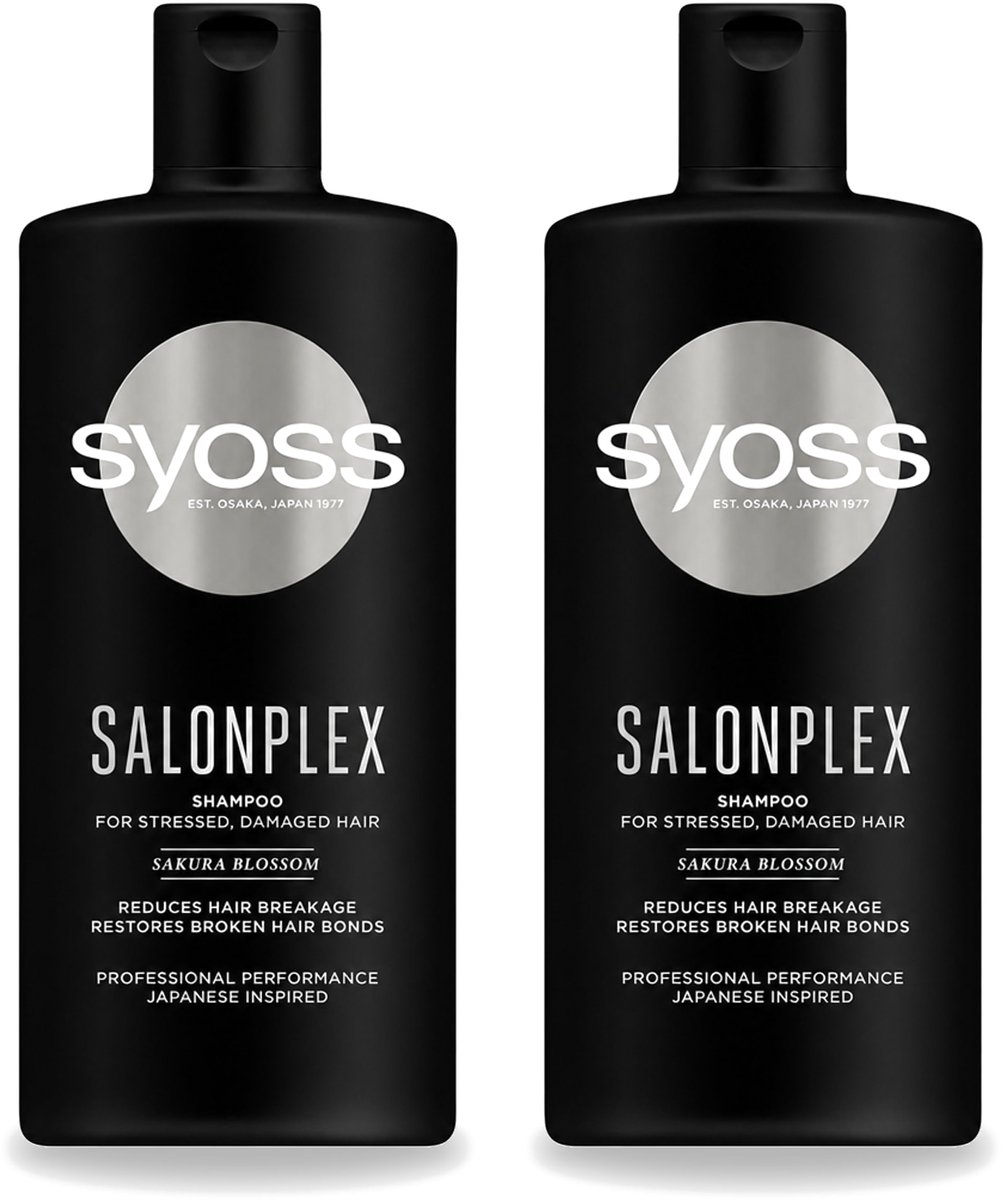 2 x Syoss Salonplex Shampoo - Shampoo - Bescherming - 440 ml - Voordeelverpakking - 2 stuks