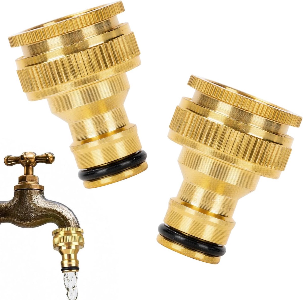 Slangconnector | Tuinslang Kraanstuk | 2 stuks Metalen Montageset