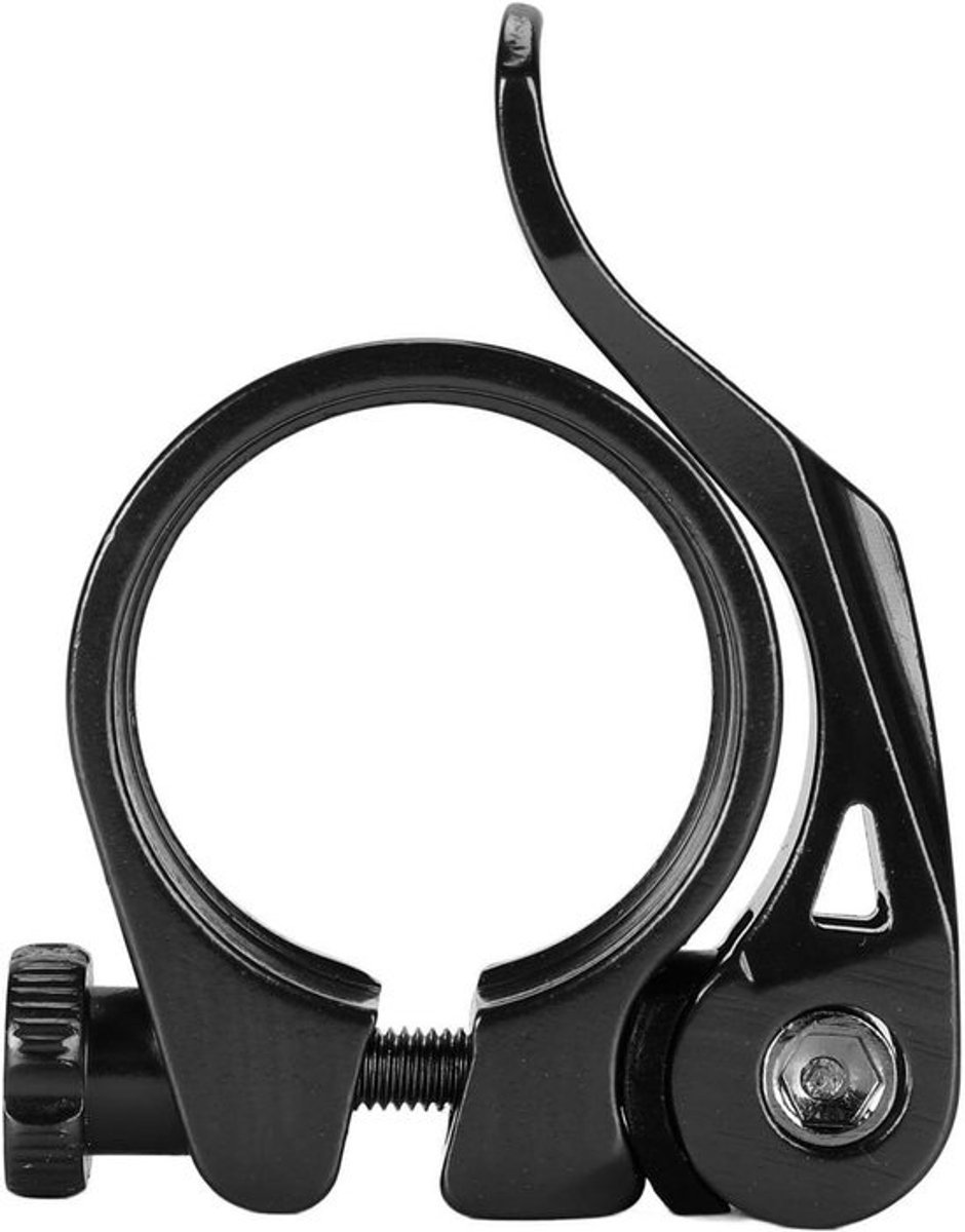 Zadelpenklem Fiets - Zadelklem Quick Release - Fietsen Monteren - CNC Gefreesd - 349 mm - Zwart