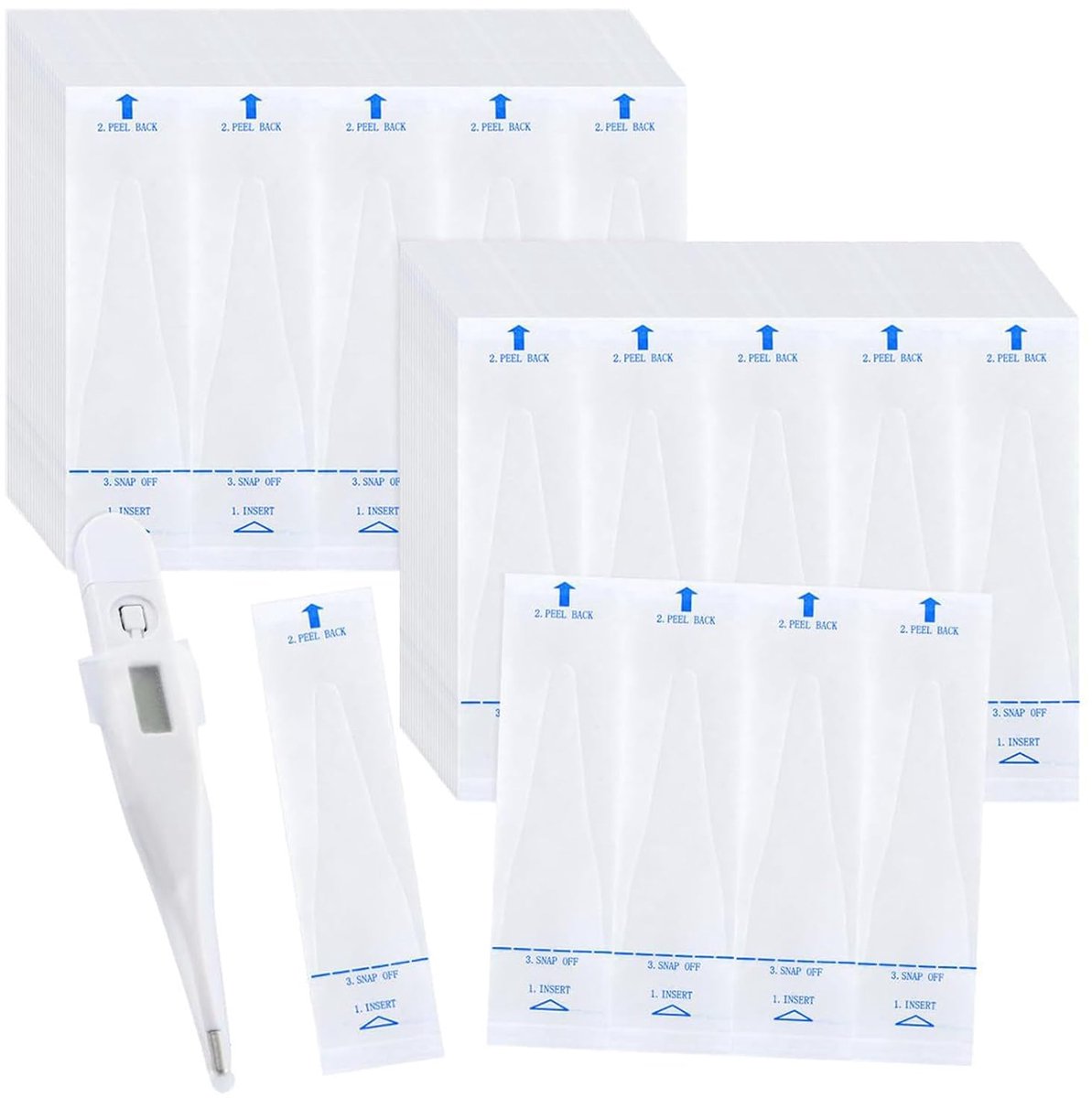 Dailygoods- Thermometerhoezen 500 Stuks - Hygiënische Beschermhoezen - Wegwerp Thermometerhoezen - Transparant PE - Scheurvast - Voor Huishouden - The
