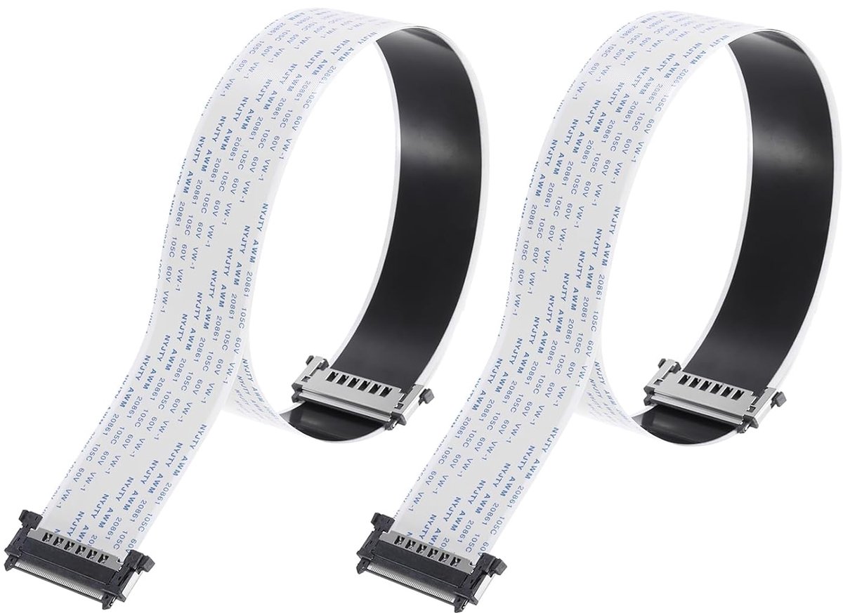 Flexibele lintkabel, 2 stuks, 51 pins, 600 mm, 0,5 mm, pitch, FPC, FFC-kabel voor lcd-scherm, auto, audio, dvd-speler, laptop, scherm