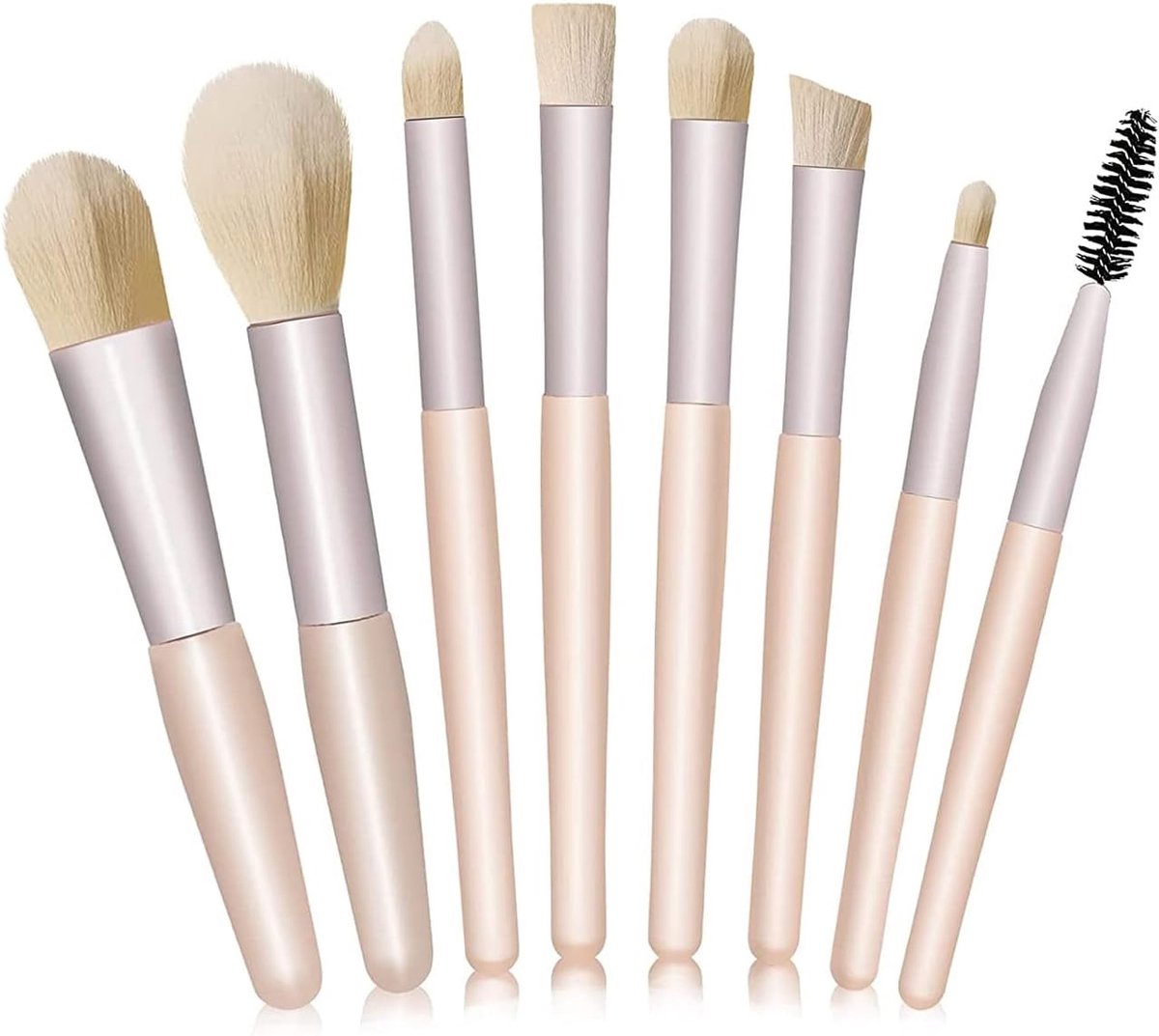 Professionele Make-up Borstelset van 8 Stukken voor Concealer, Fluffy Oogschaduw en Blush, Ideaal voor Vrouwen en Meisjes, Perfect voor Reizen en Dagelijks Gebruik