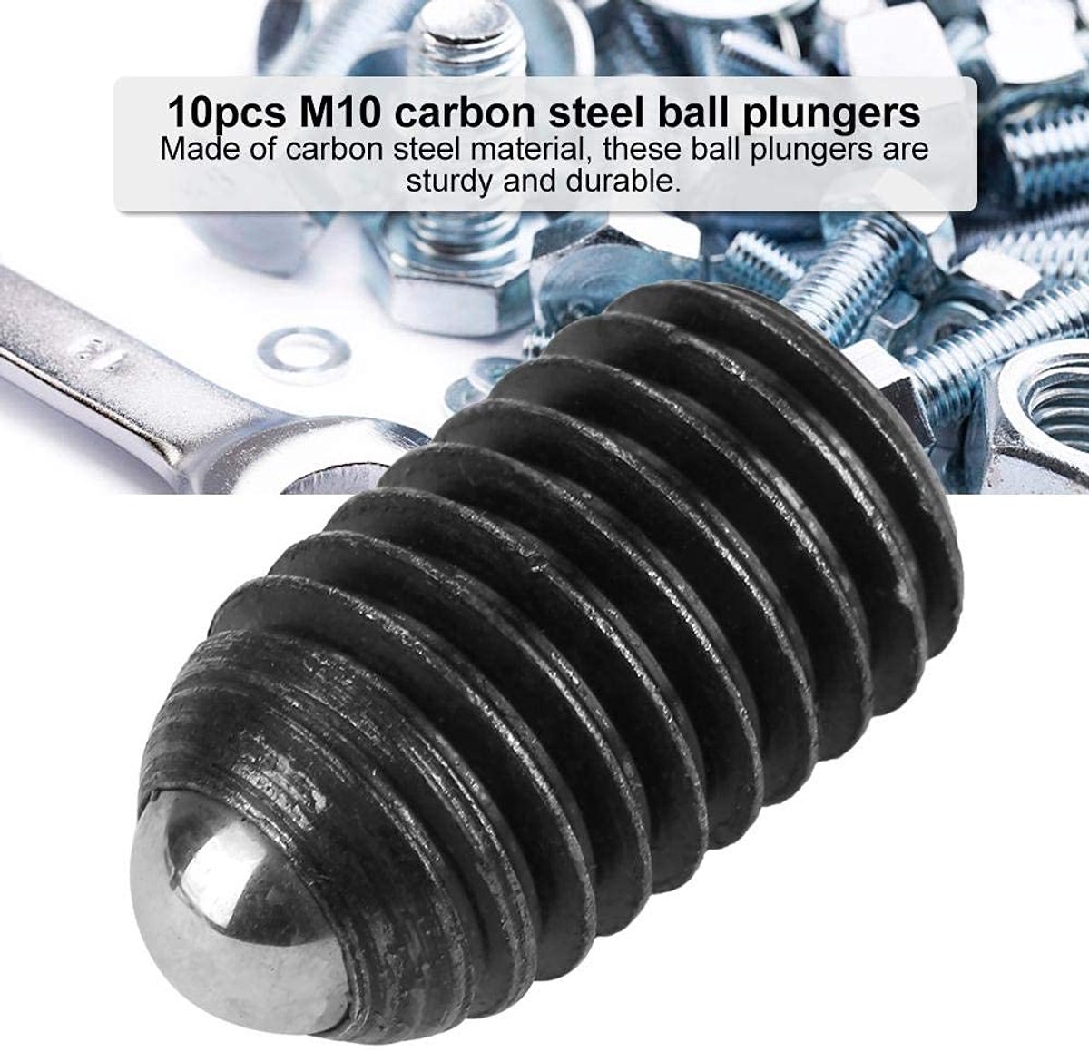 M10 10 stks Schroefdraad Hex Socket Spring Ball Point Grub Schroeven Geschikt voor Klemmen(M10*20)