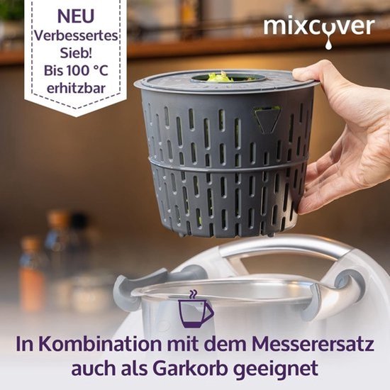 Slacentrifuge voor Thermomix TM6 TM5 - Snel Salade Drogen en Wassen met Recepten E-book — afbeelding 3