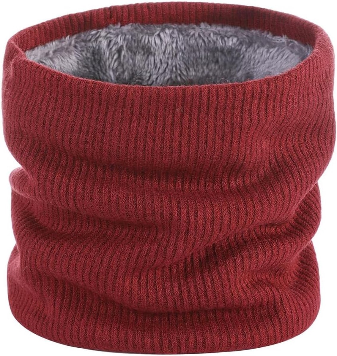 Loopsjaal voor dames en heren, thermische fleece, colsjaal, winterhalswarmer, winddicht, sportsjaal, halswarmer voor fiets, motorfiets, skiën, wit, Eén maat