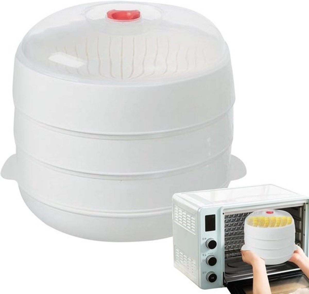 Magnetron Stoompan - Gezonde Keuken - Snelle Maaltijden - Transparant Deksel - N.v.t. - Meerkleurig