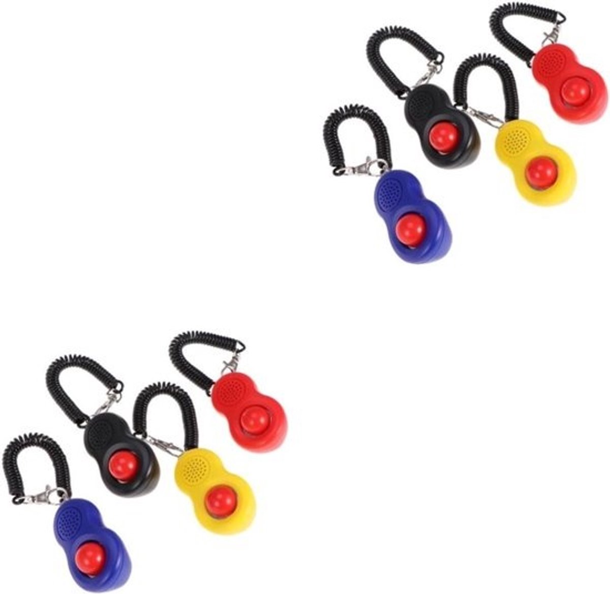 Huisdier Trainingsklikker - Hondentrainer Clicker - Gedrag Trainen - Luid Duidelijk Geluid - 8 Stuks - Geel Zwart