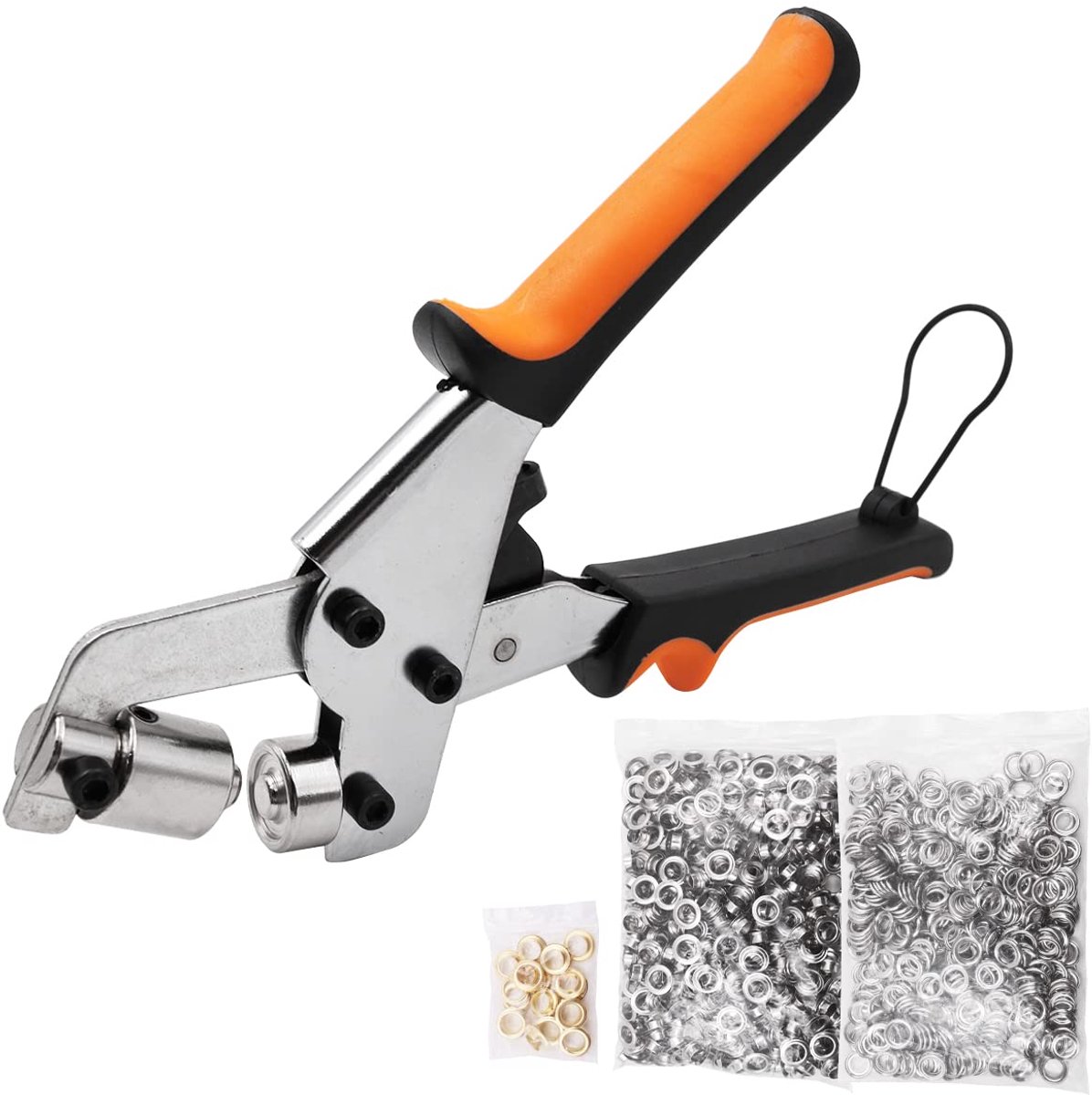 Dailygoods- Grommet Kit 500 Stuks - Draagbare Oogje Tang - Handpers Machine - Roestvrij Staal - Voor Doe-het-zelf Knutselen - Geschikt voor Kleding en