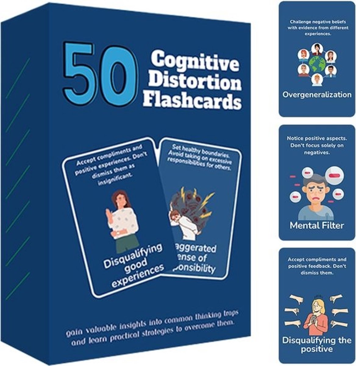 Emotionele Affirmatie Kaarten - Leerkaarten Mentale Gezondheid - Persoonlijke Ontwikkeling - Gestructureerde Ondersteuning - 6 x 9 cm - Niet gespecificeerd