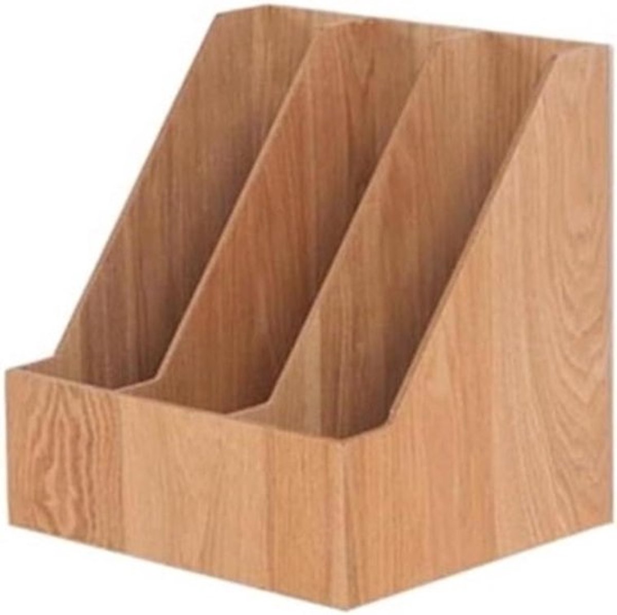 Mappenrek Archiefhouder - Bureau Organizer - Documenten Sorteren - 3 Verticale Vakken - 1 x 1 x 1 cm - Natural