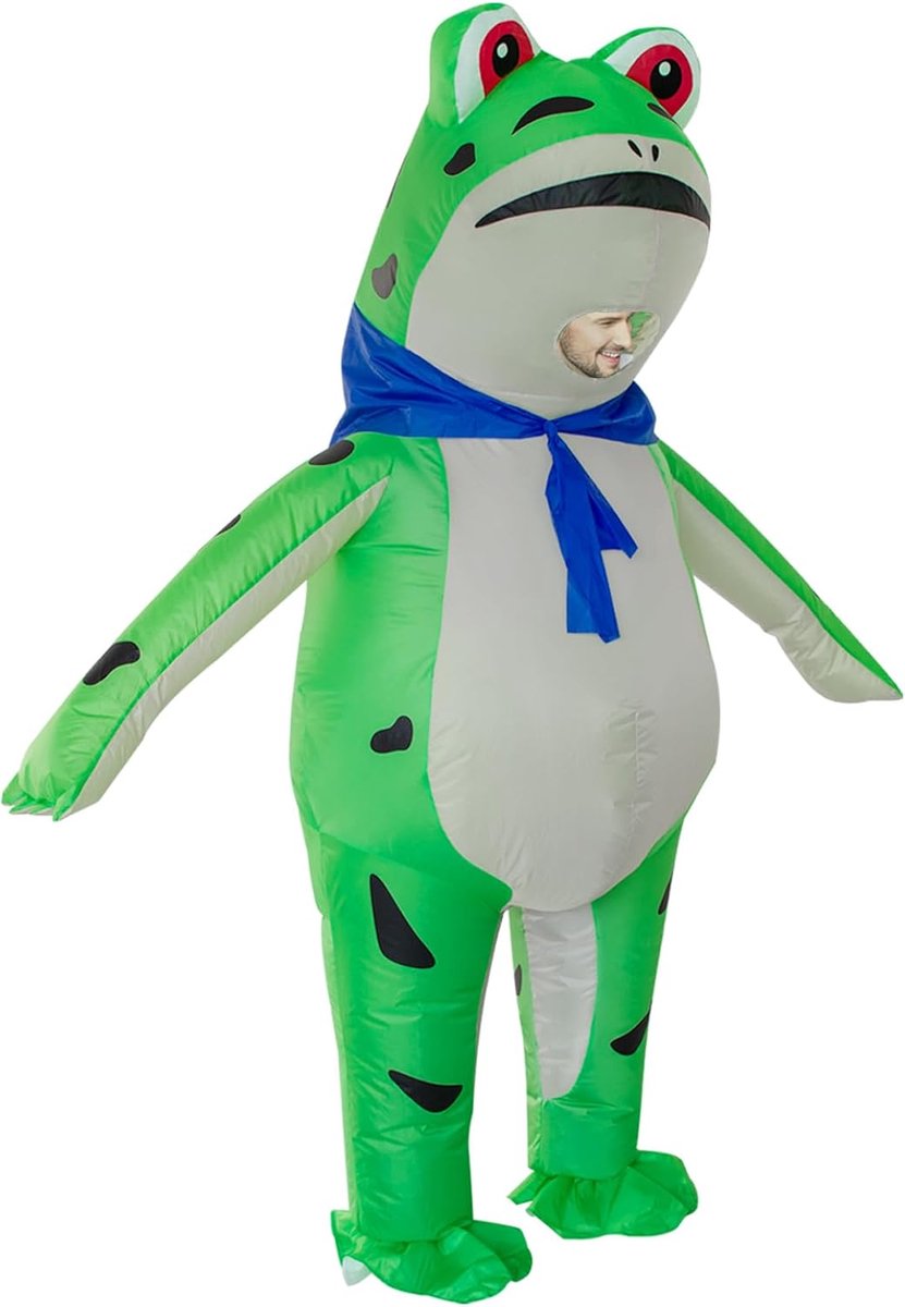 kostuum kikker opblazen kostuum full body Halloween kikker pak voor volwassen kinderen mannen vrouwen grappige verkleedpartij