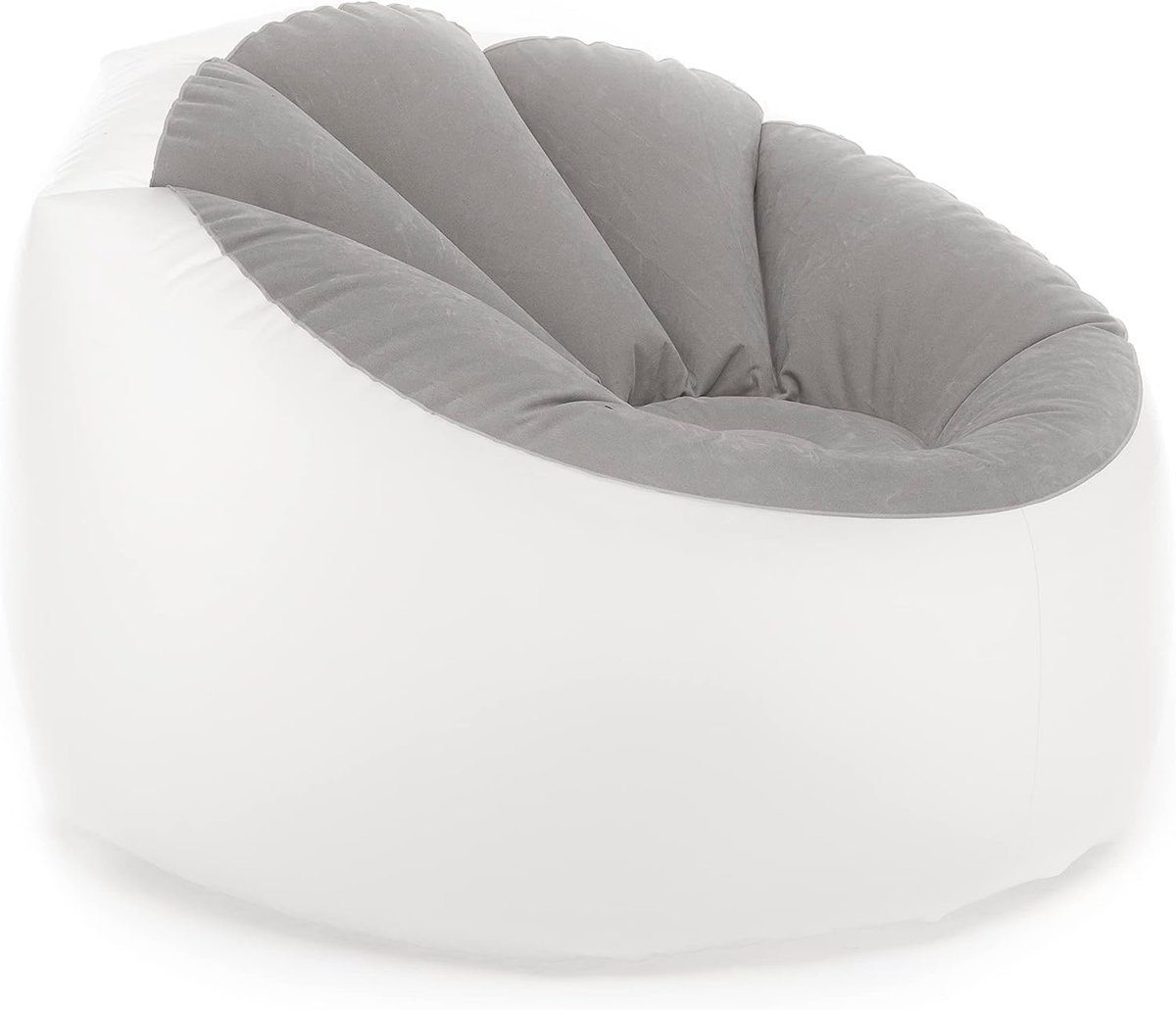 - Opblaasbare LED Fauteuil, Veelkleurige Verlichting met Afstandsbediening, Waterbestendig IP67, Draagbaar, Geschikt voor Binnen en Buiten, Grijs, Transparant