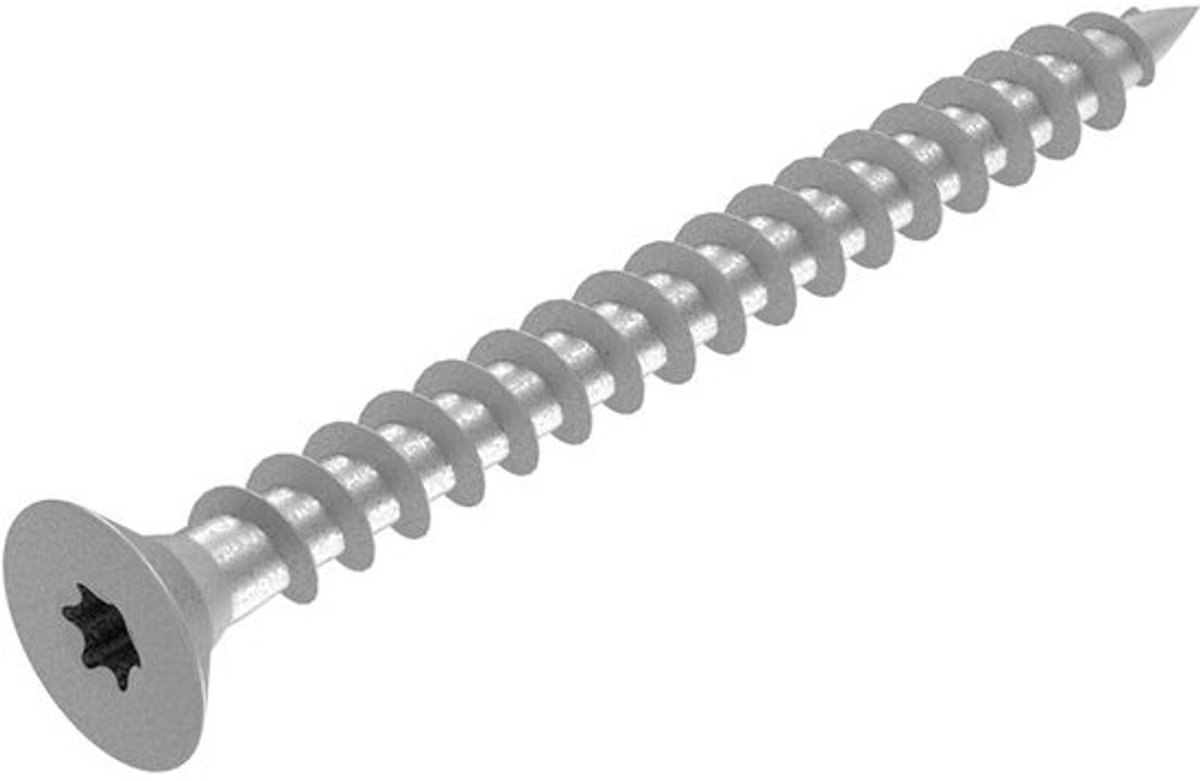 Roestvrijstalen Houtschroeven V2A (A2) met Volledige Schroefdraad - 5x60mm - TX Aandrijving - 150 Stuks