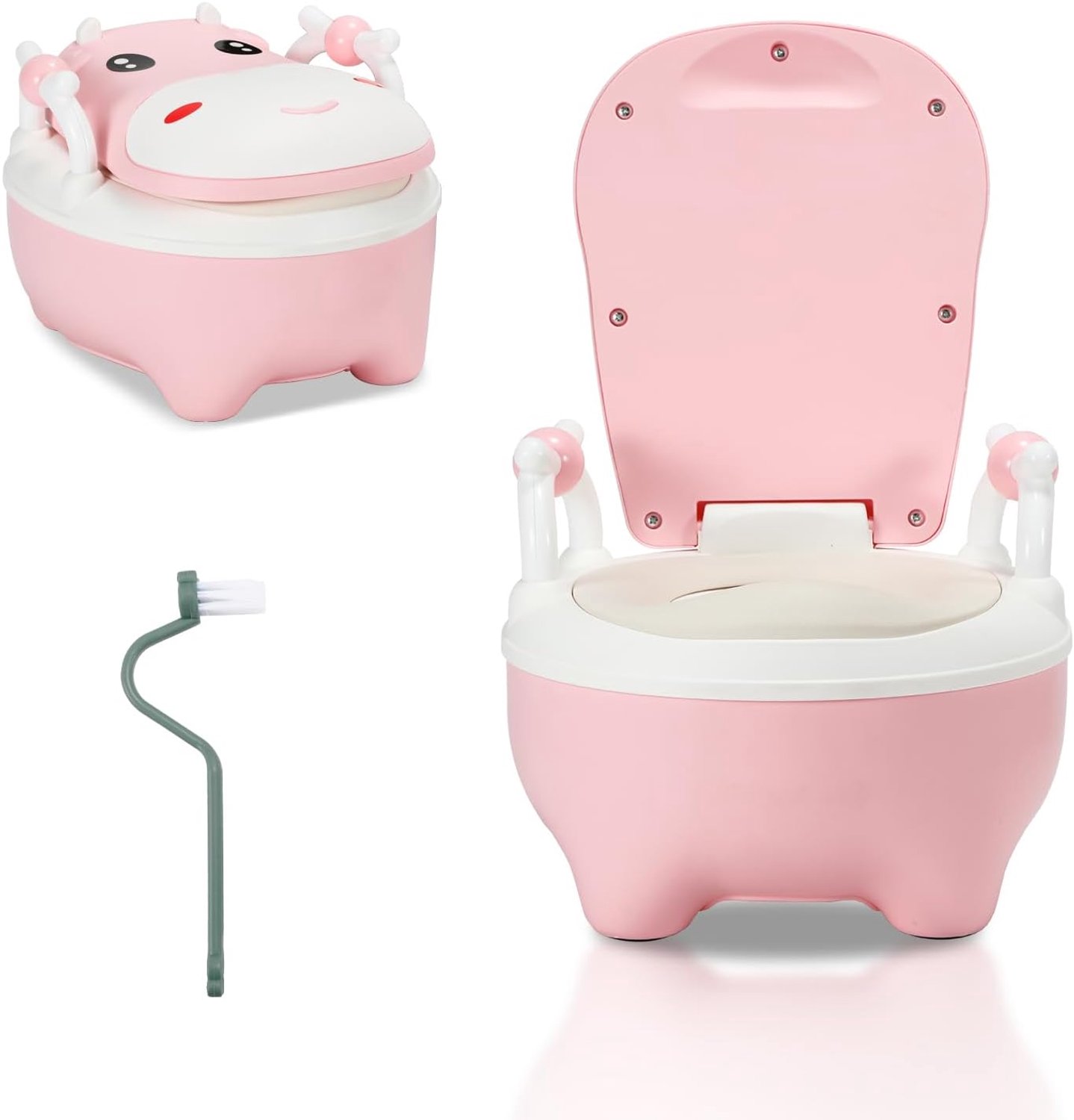 Baby toilet toiletbril - kinderpotje met handgrepen - zacht PU-kussen - veilig en comfortabel - Vemera