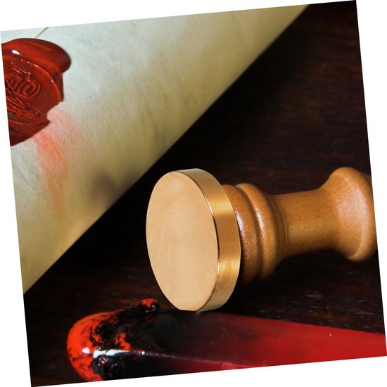 Vintage Brass Wax Seal Stamp Hoofd Lege Ronde Stempelkop Voor Creaties Trouwe Uitnodigingen Enveloppen Cadeauverpakking — afbeelding 2