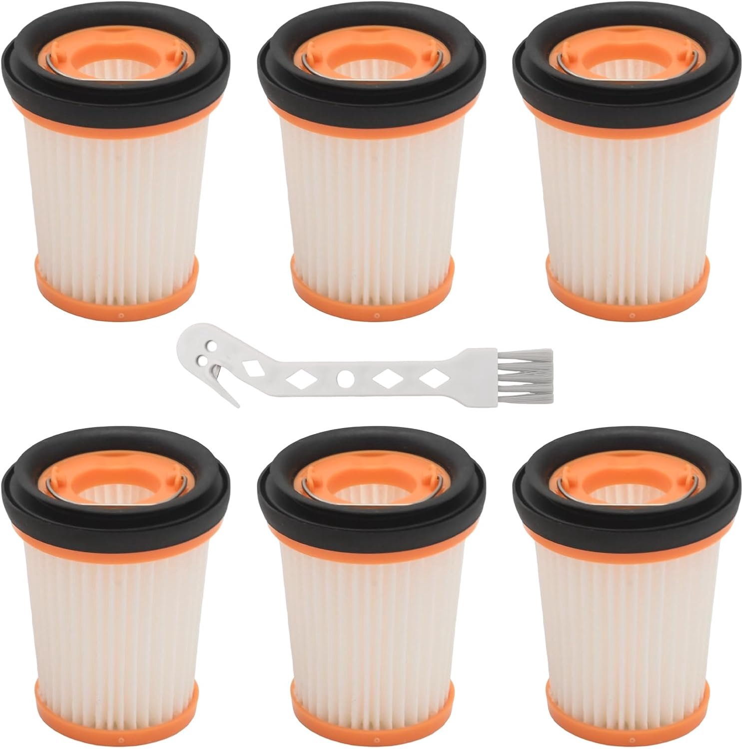 6 stuks stofzuigerfilters met reinigingsborstel, wasbare reservefilterset, reserveonderdelen voor Shark ION W1 WV200 - ShopVlot