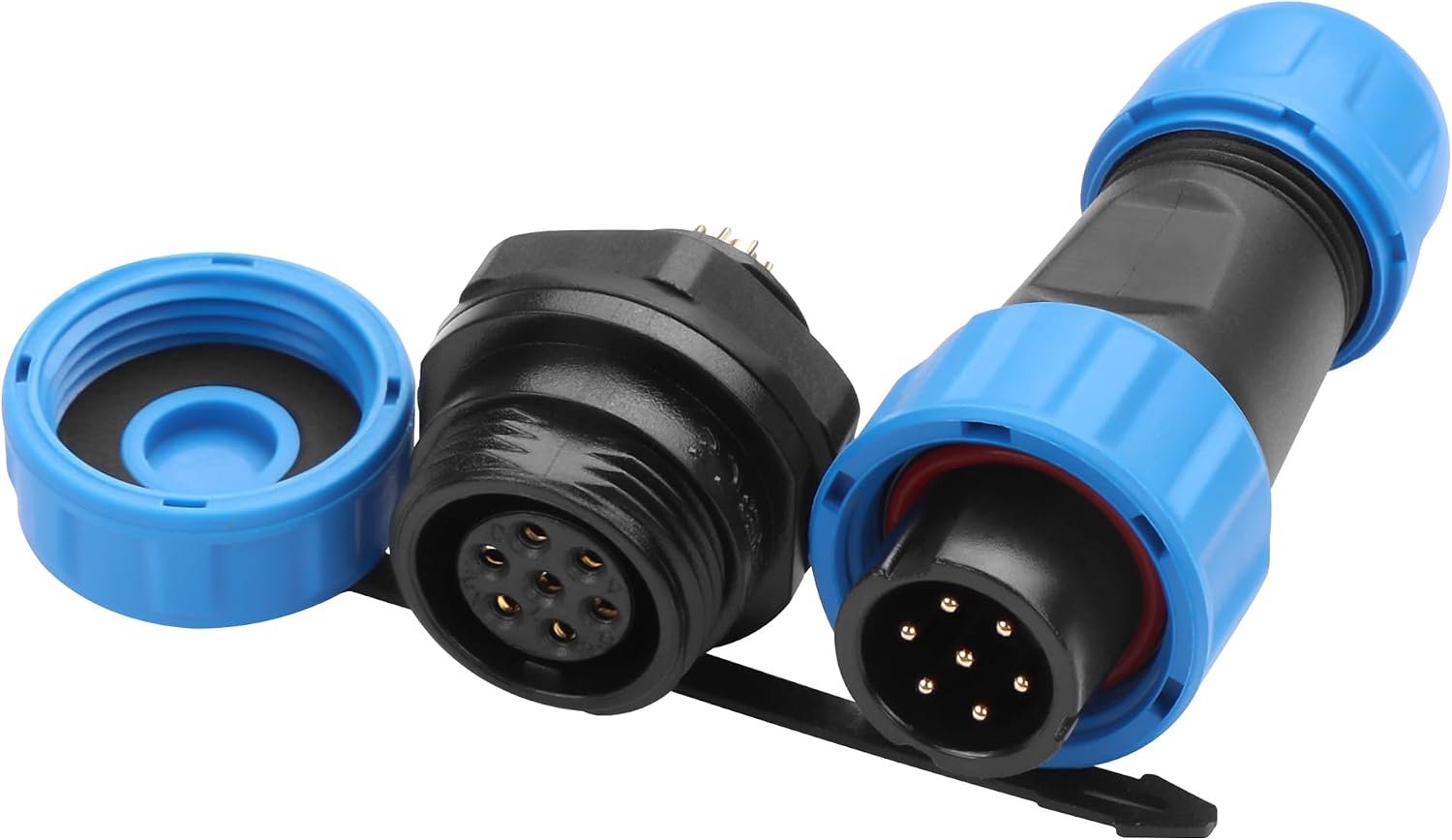 YACSEJAO WM13/SP21 Aviation Plug, Plug Connection, Panel Mounting Kit, IP67 Waterproof, 1,2,3,4,5,6,7,9 Pin - ShopVlot