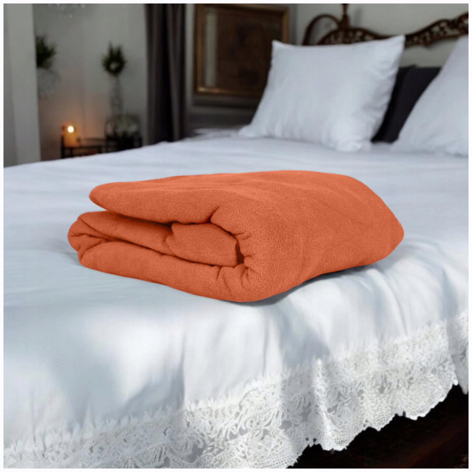 Kam-Pol Jersey Hoeslaken met Elastiek 140x200cm - Baksteen Rood