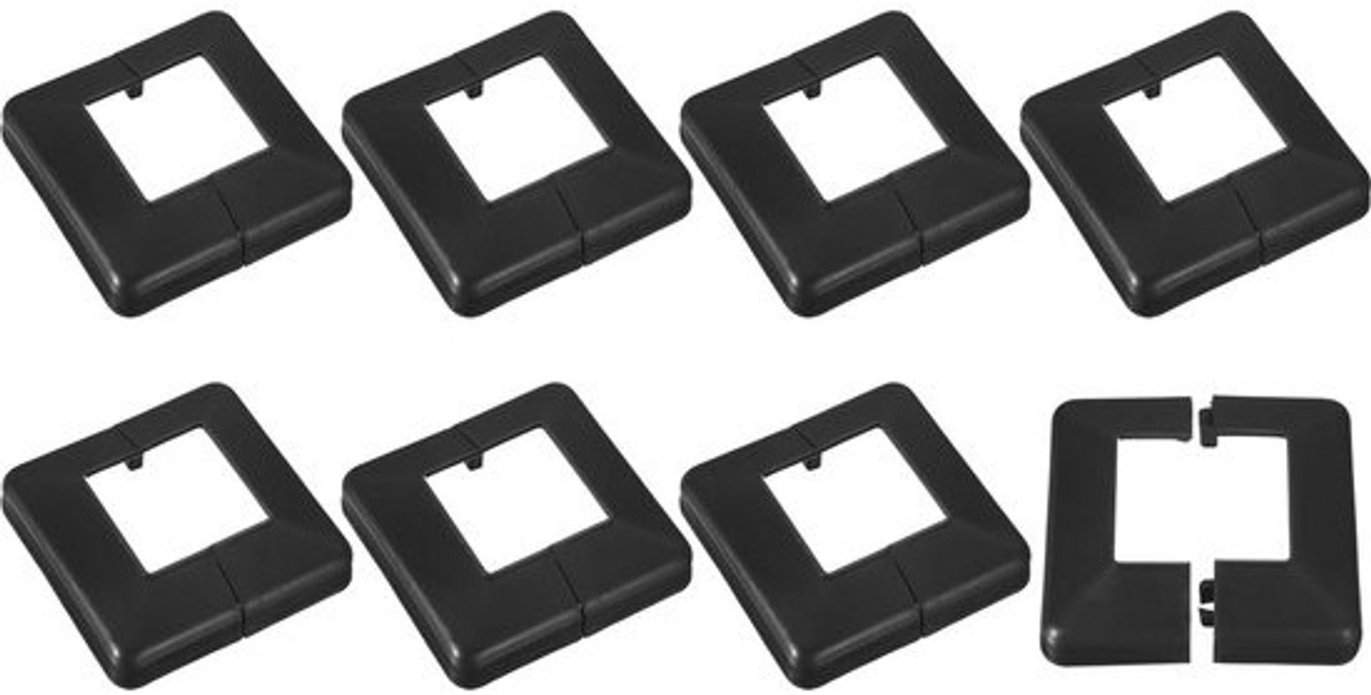 Afdekking voor paalbasis - 8 stuks - Kunststof - 60 x 60 mm - Veiligheidsoplossing - voor leuningen en trappen