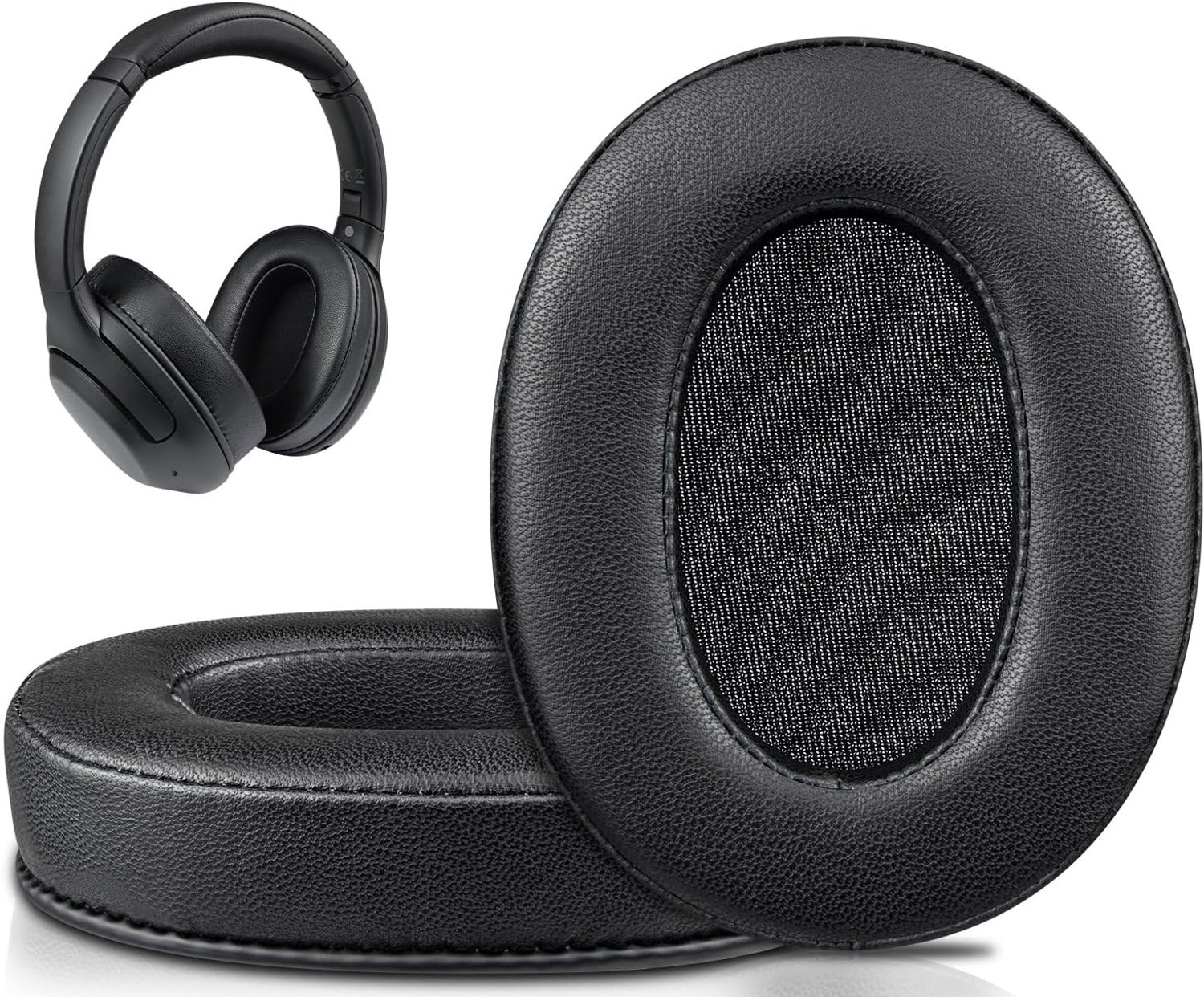 Leren Oorkussens voor Sony WH-XB900N/WH-CH710N/WH-CH720N/WH-RF400/MDR-RF895RK Hoofdtelefoons, Comfortabele Earpads met Hoogwaardige Schuim en Zacht Leer voor Verbeterde Geluidskwaliteit