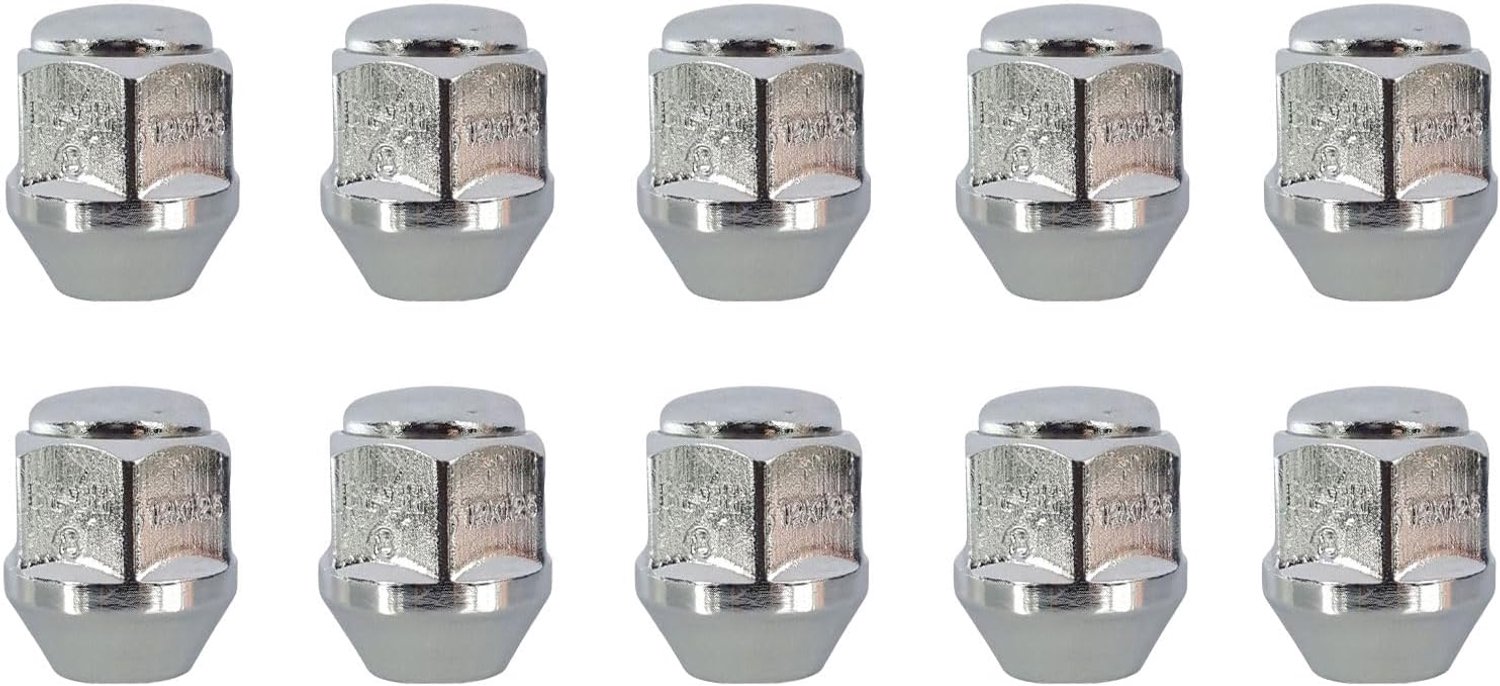 10x Lug nut M12x1.25 tapered collar closed 60° 25mm | HEX 19mm compatible with Nissan 100NX