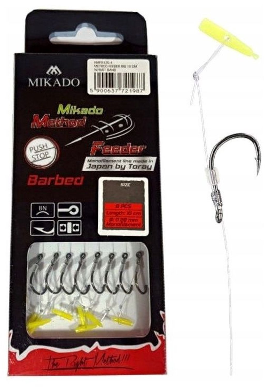Mikado Kant-en-klare Methode Feeders Haken Maat 6 met Push Stop