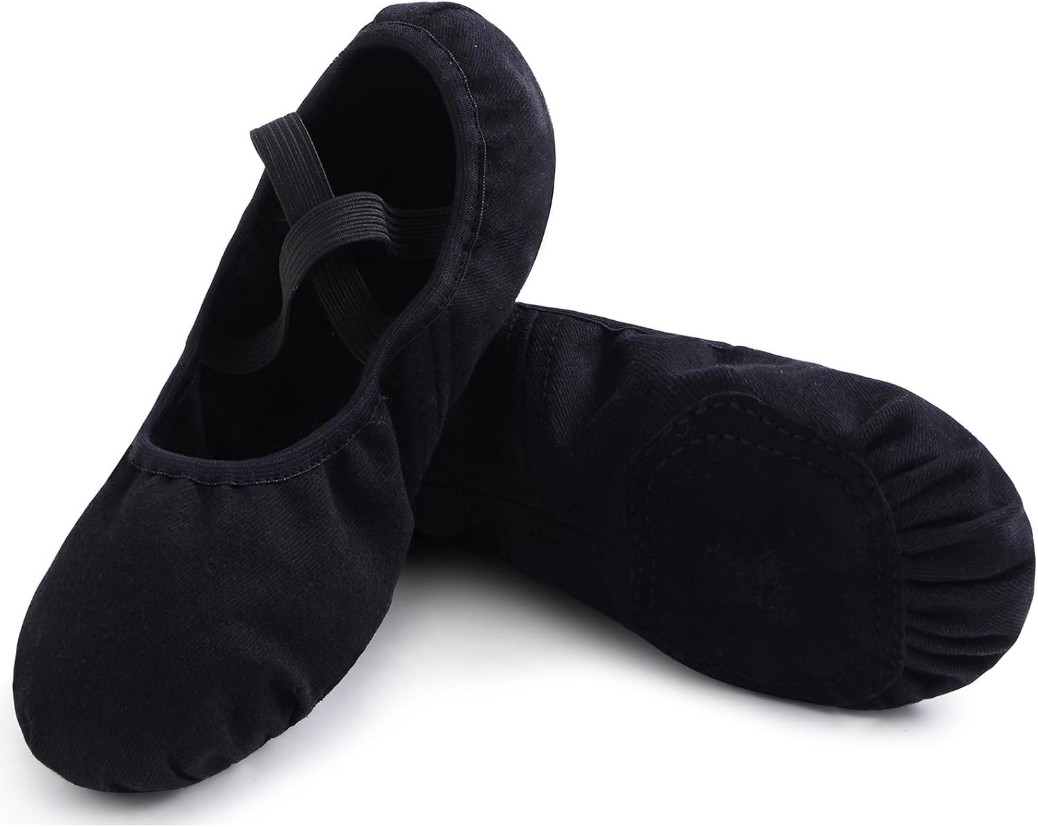 Elastische Balletschoenen met Gedeelde Leren Zool voor Kinderen en Volwassenen