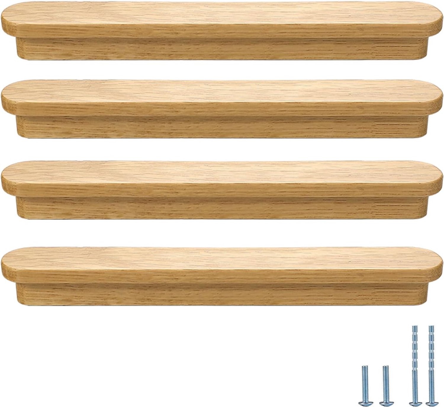 8 Stks Eiken 23 cm Verwijde Houten Kastdeur Handgreep Kledingkast Deur Lade Deur Trekhandvat