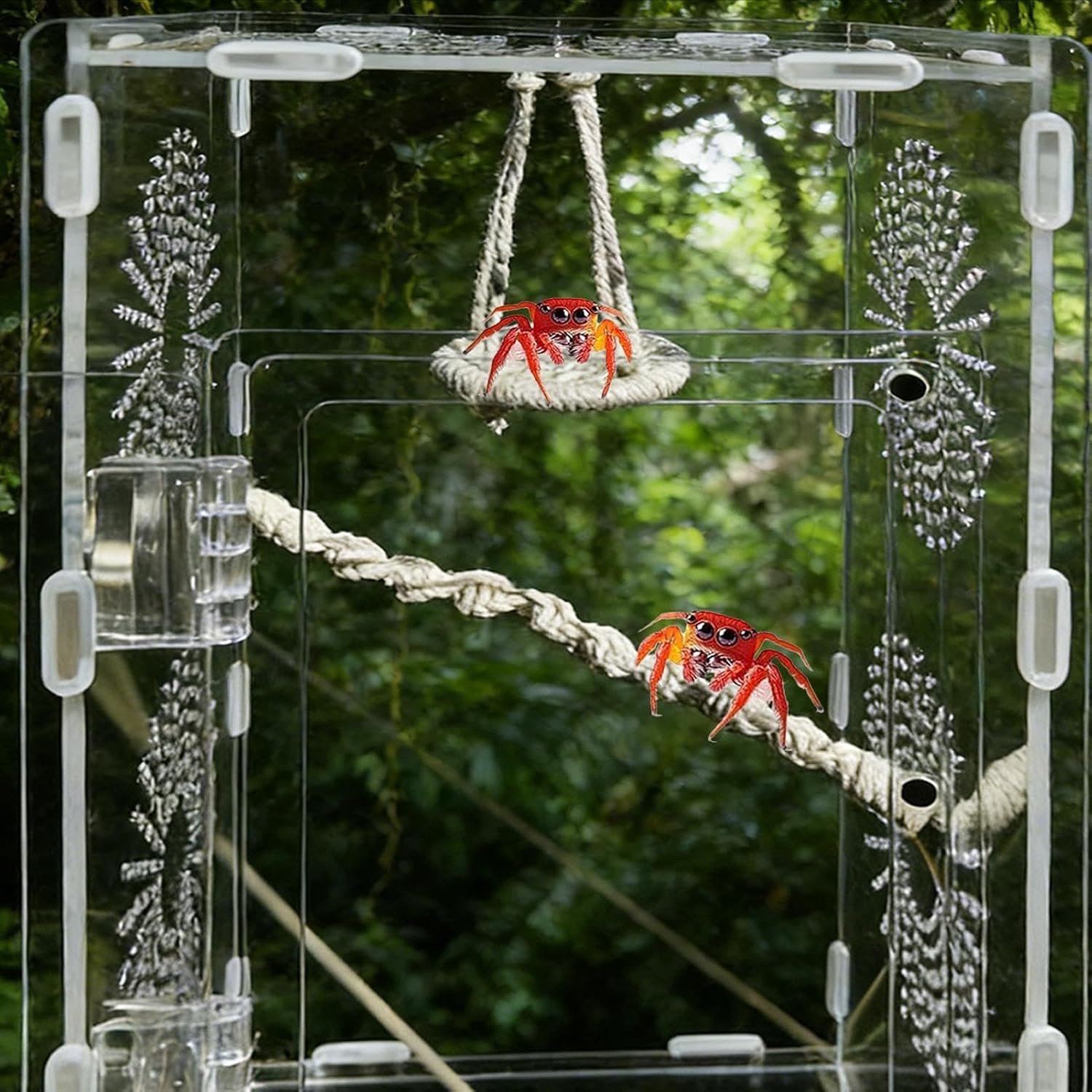 Springspin Behanging Decoratie 2 Stuks Handgemaakte Natural Katoenen Touw