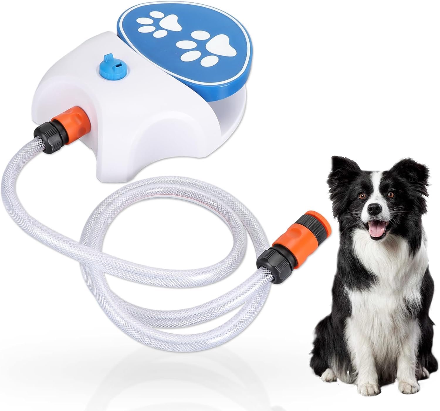 Gugxiom Waterfontein voor huisdieren, waterfontein voor honden, waterspeelgoed voor honden, waterdispensersysteem voor de poten voor vers water.