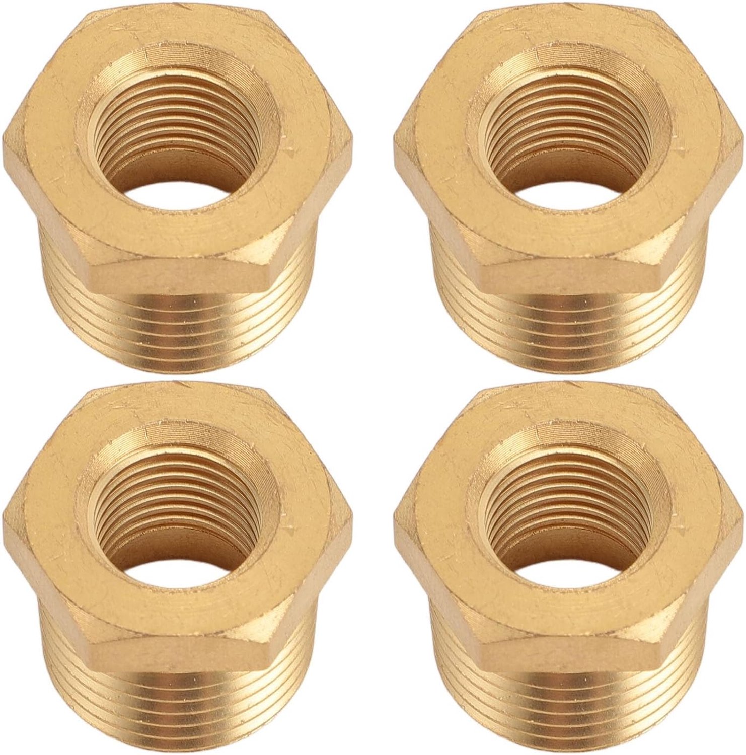 Koperen 1/2 NPT Man naar 1/4 NPT Vrouw Pijpadapter, 10 Stuks