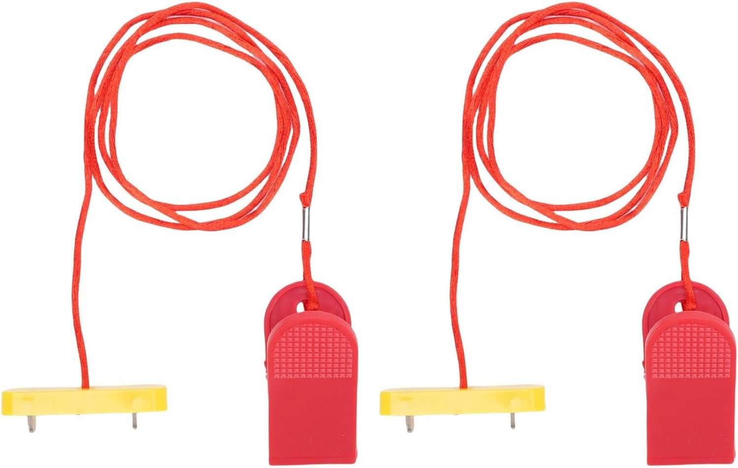 Srliya Loopband Veiligheidssleutel Loopband Noodstopschakelaar Loopbandsleutel Dubbel Inzetstuk Universeel 53x16mm Compact Lichtgewicht met Klem voor de Meeste Loopbanden